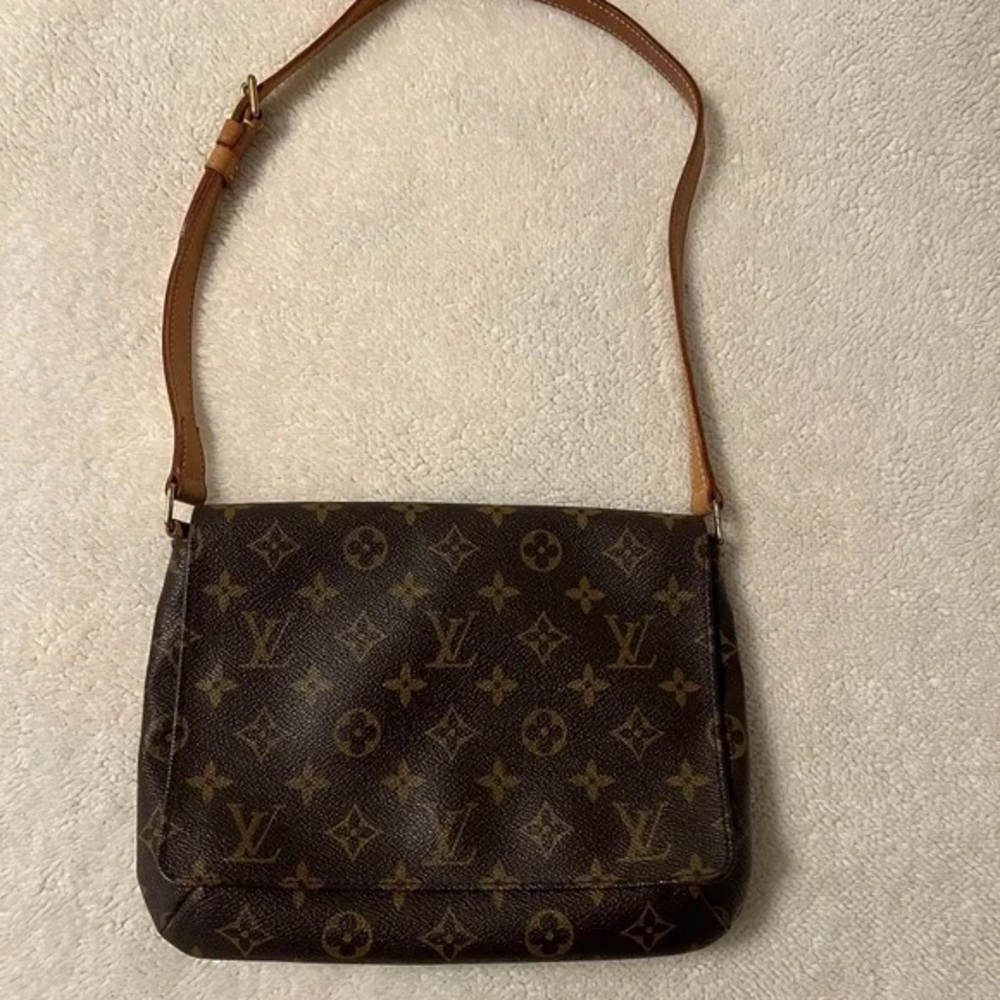 Louis Vuitton Tan and Brown Monogram Shoulder Bag
